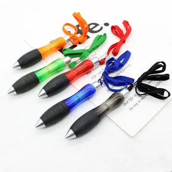 20шт Пресс-Веревка Шариковая Ручка Пластиковая Подарочная ручка Подвесные Рекламные ручки на шее