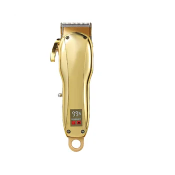 Машинка для стрижки волос Профессиональная Машинка для стрижки волос Регулируемый Триммер для волос Парикмахерская Машинка для стрижки с цифровым дисплеем для мужчин, золото