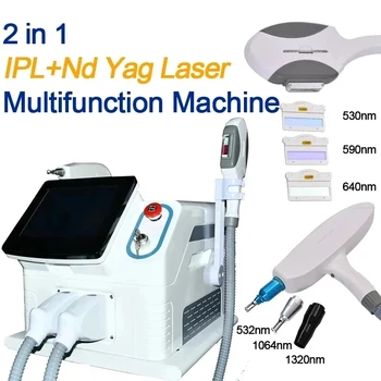 Многофункциональная лазерная эпиляция 2 в 1, портативная машина для удаления татуировок IPL opt, машина для удаления волос, диодная лазерная машина