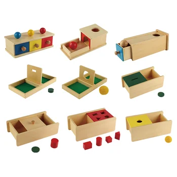 Набор игрушек-коробочек для младенцев и малышей материалы Монтессори детские игрушки деревянное образовательное оборудование игрушка для AMS и AMI