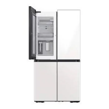 НОВАЯ акция, оригинальный 4-дверный холодильник с французской дверью на заказ (29 куб. футов) с центром для напитков ™ из белого стекла