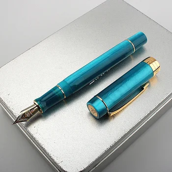 Перьевая ручка из синей смолы с павлином, Практичная Каллиграфическая ручка