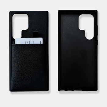 Черный Кожаный чехол для делового телефона Mb для Samsung Galaxy S23Ultra Note20Ultra S22Plus S21 Ultra с Двойным слотом для карт памяти для S 23 Plus